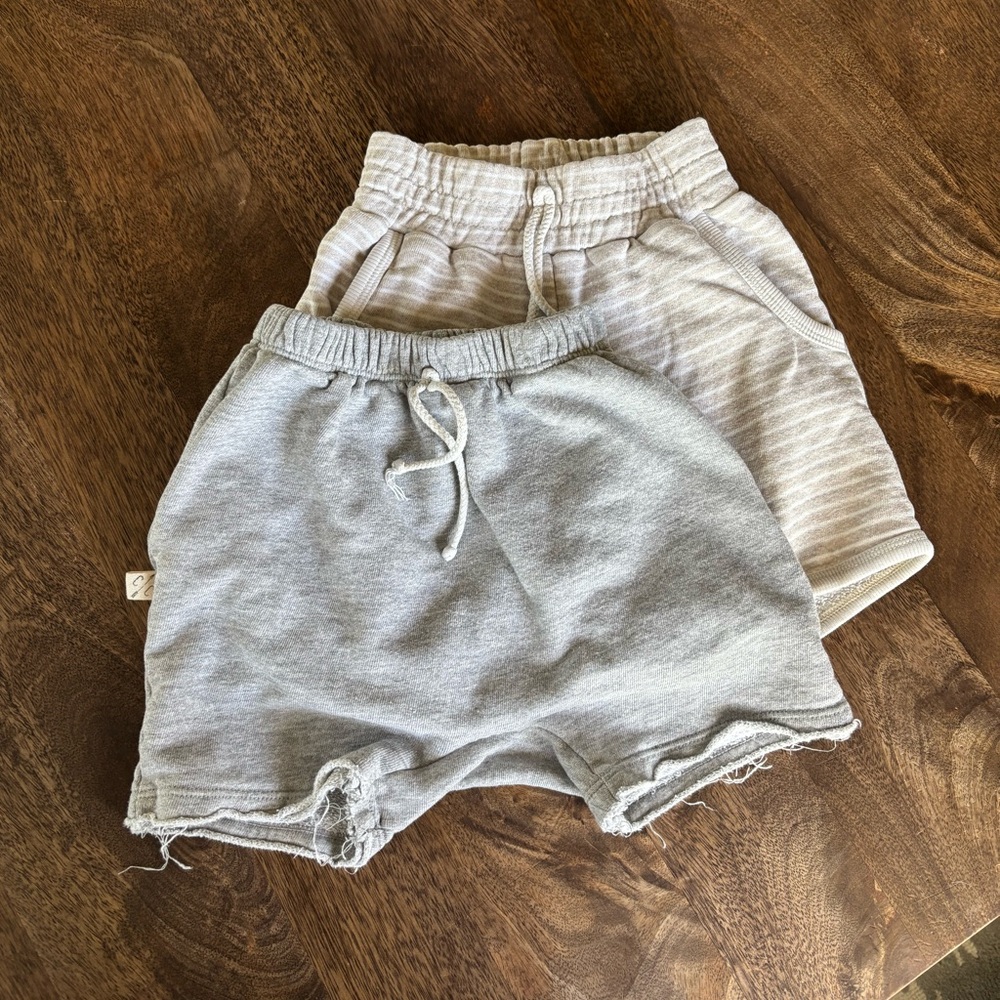 Bundle of Childhoods Gray and Cream Shorts